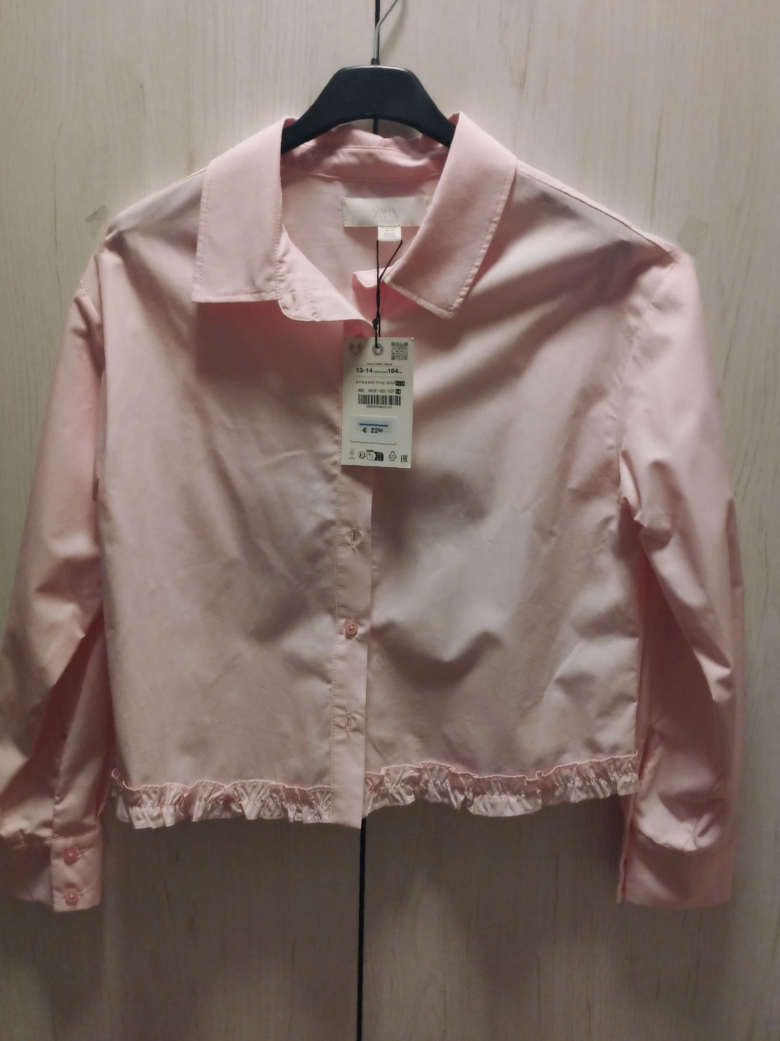 Zara Camisa crop rosa zara talla 13/14
